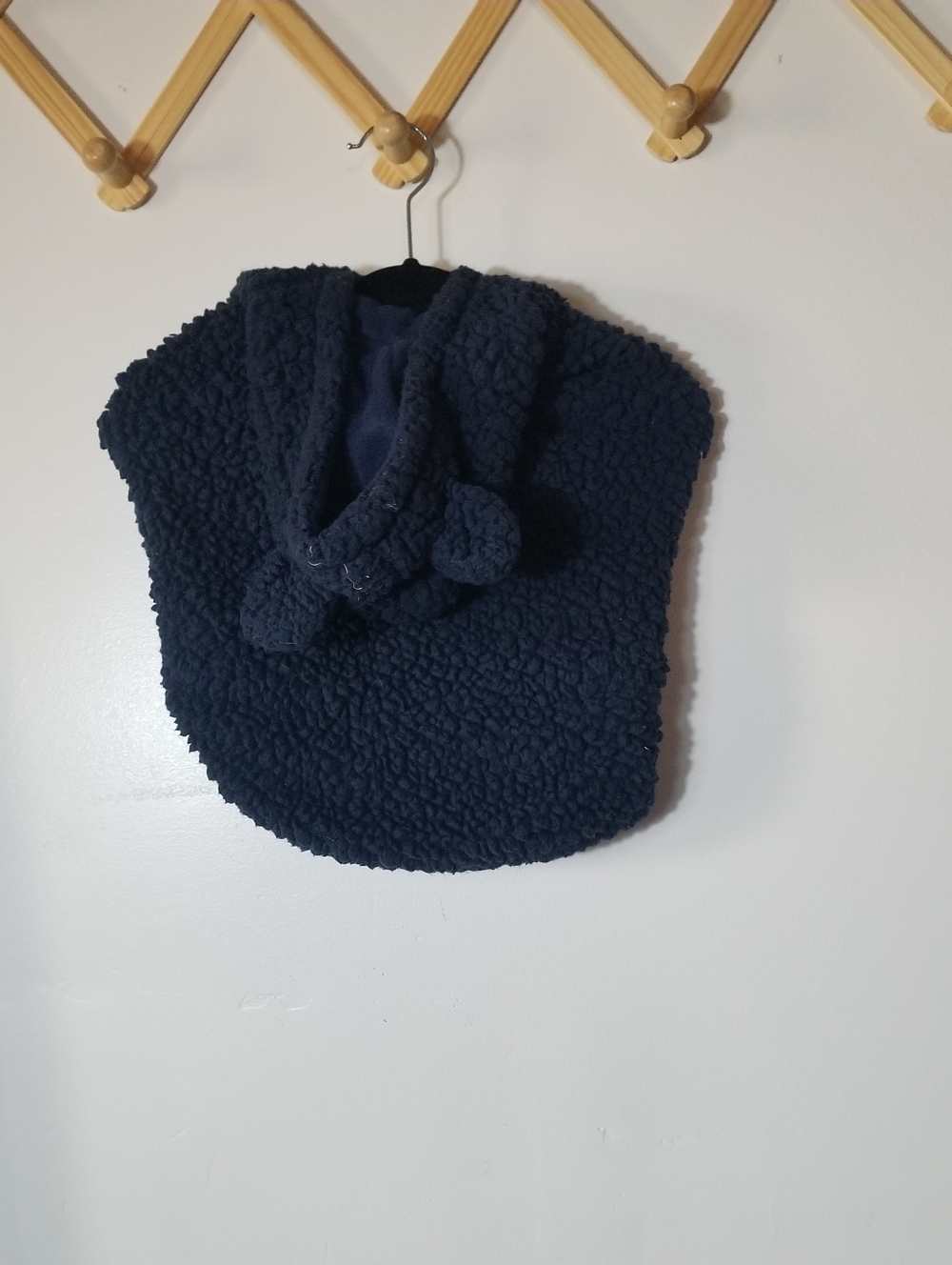 DOG BLUE SHERPA HOODIE COAT WITH EARS SIZE LARGE (RUNS SMALLER)